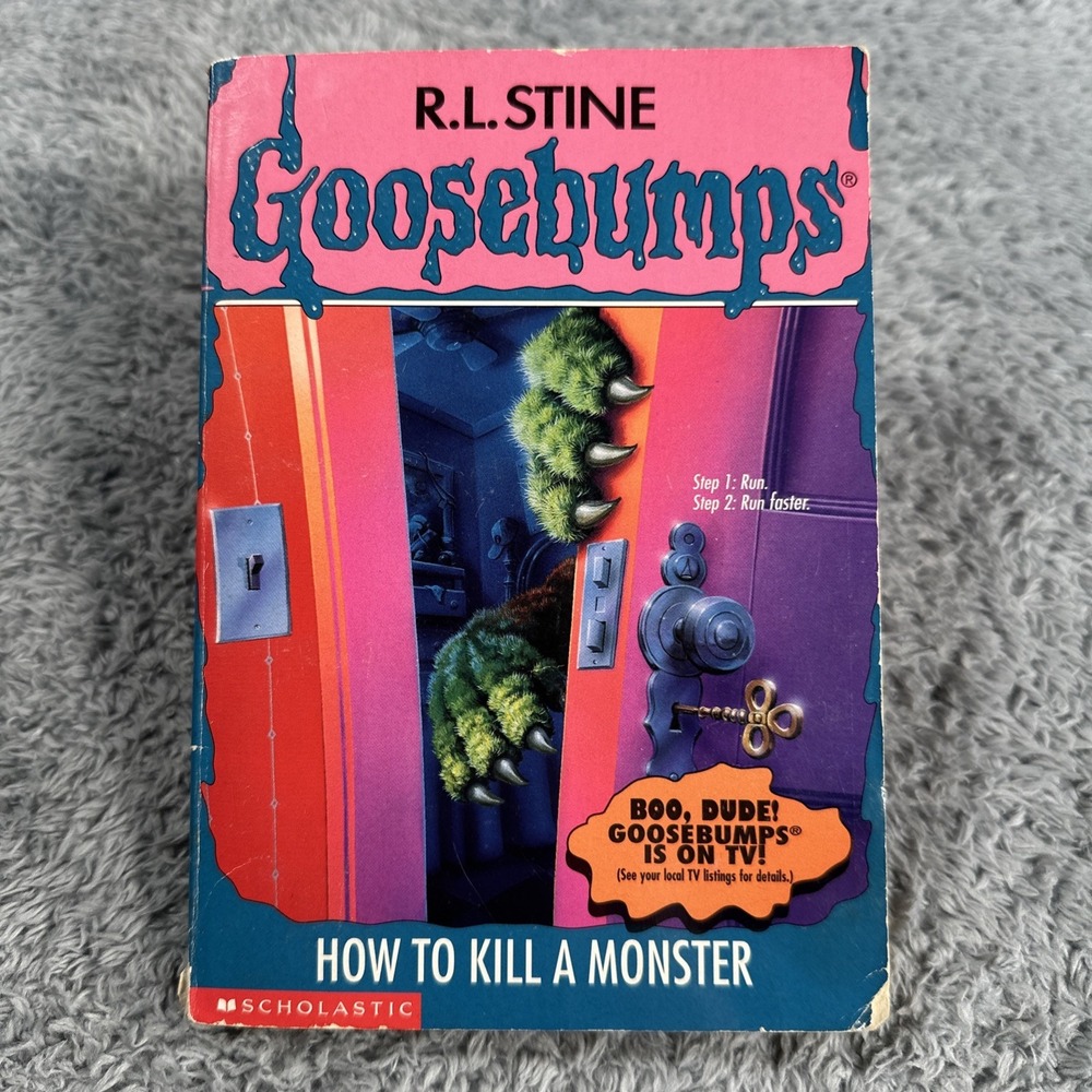 Goosebumps Book - How To Kill A Monster 1996 1st Edition #46 Scholastic Kids Y2K